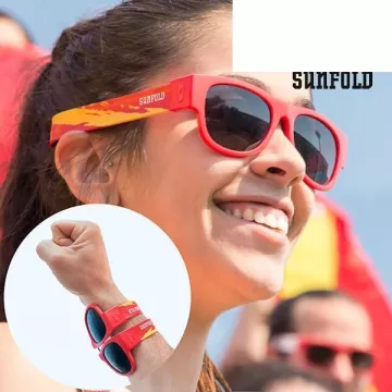 Sunfold összecsukható napszemüveg - Mondial - Spanyolország - piros
